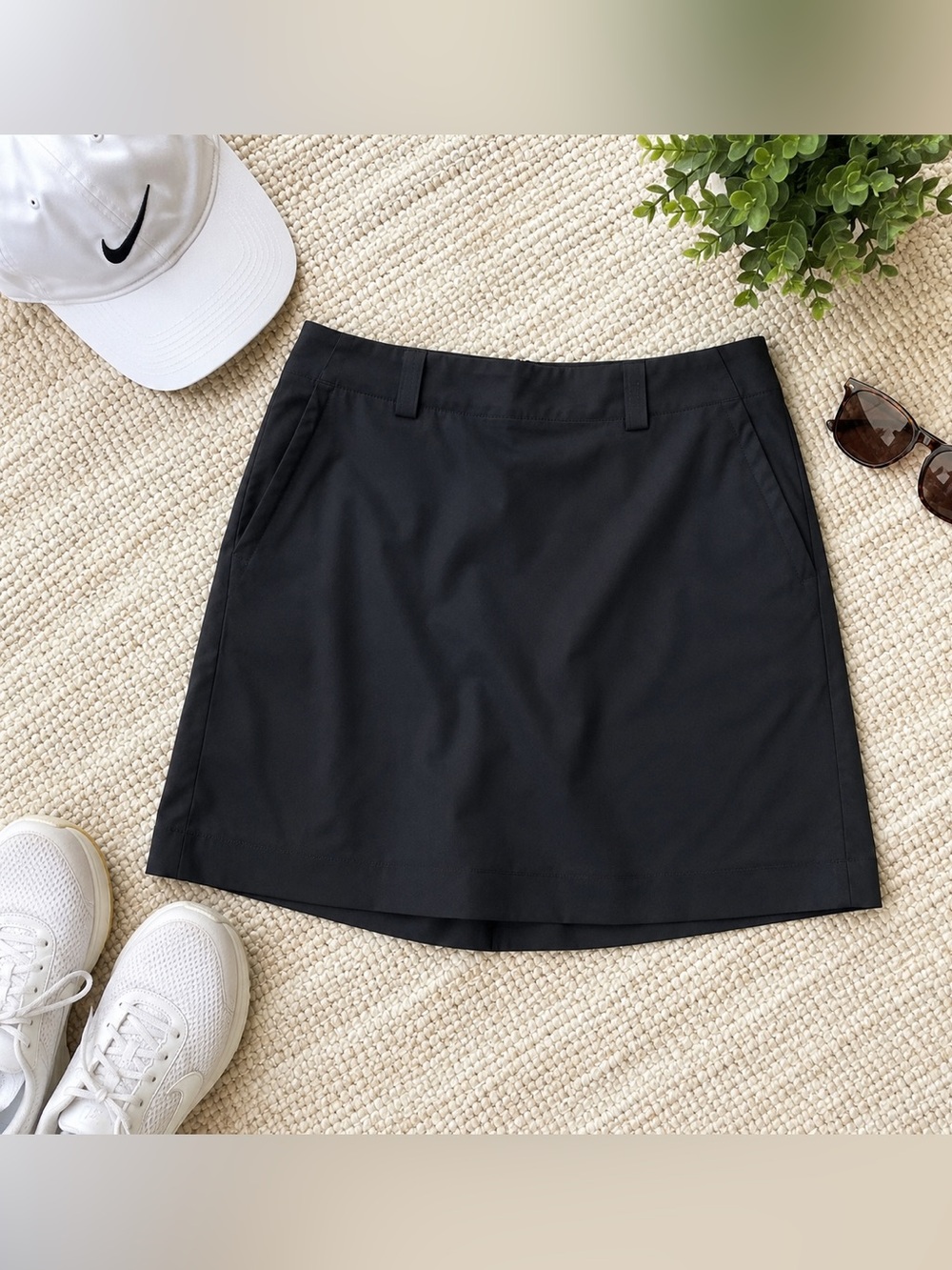 Nike Golf Dri-FIT Black Performance Skort  Size 8 Medium Athletic Golf Tennis